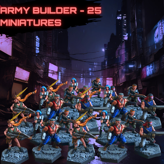25 Gangers Plastic Miniatures - Army Builder