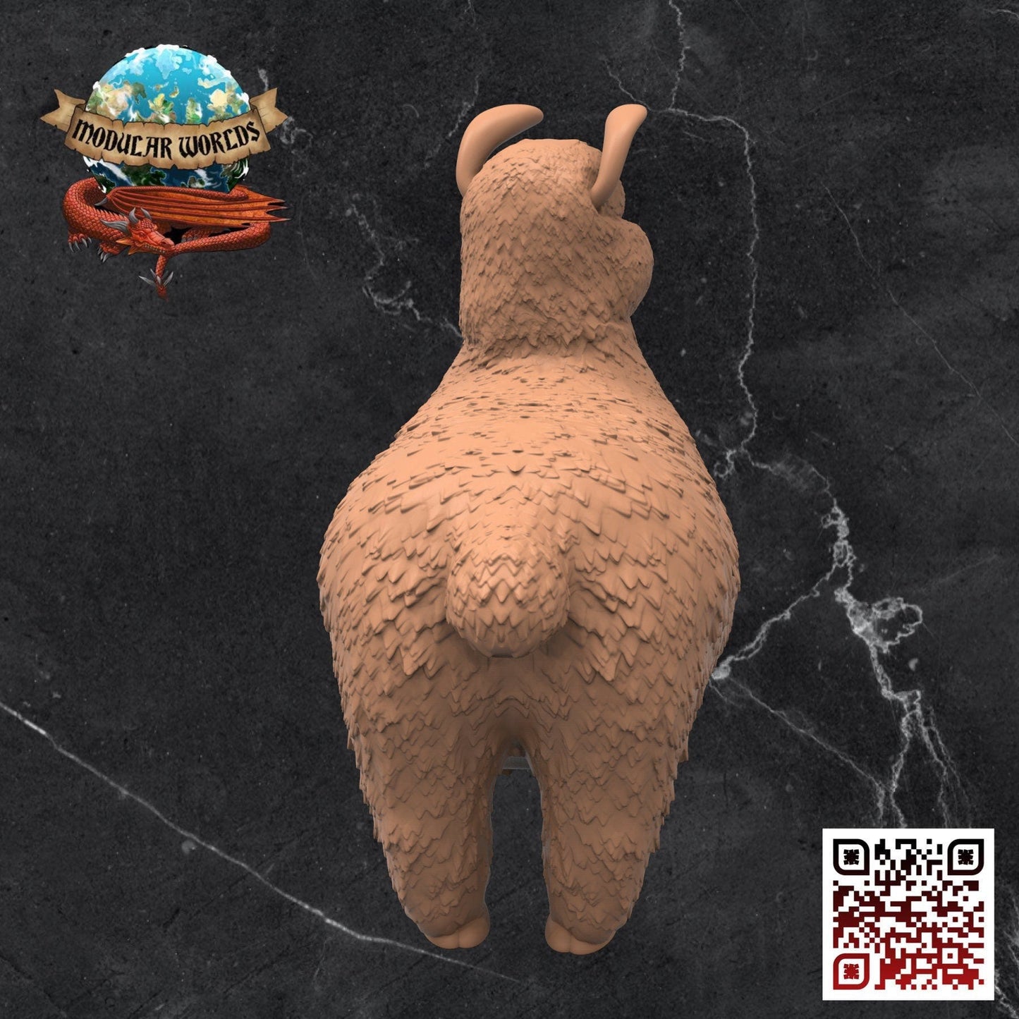 Chubby Llama: Tabletop Gaming Miniature (Resin 3D Print)