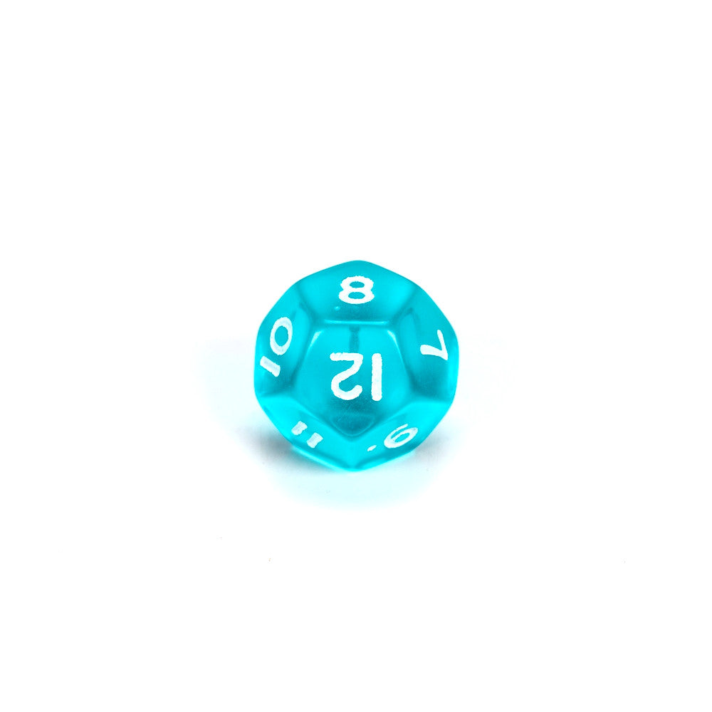 Gem D12 Poly Dice - Aqua