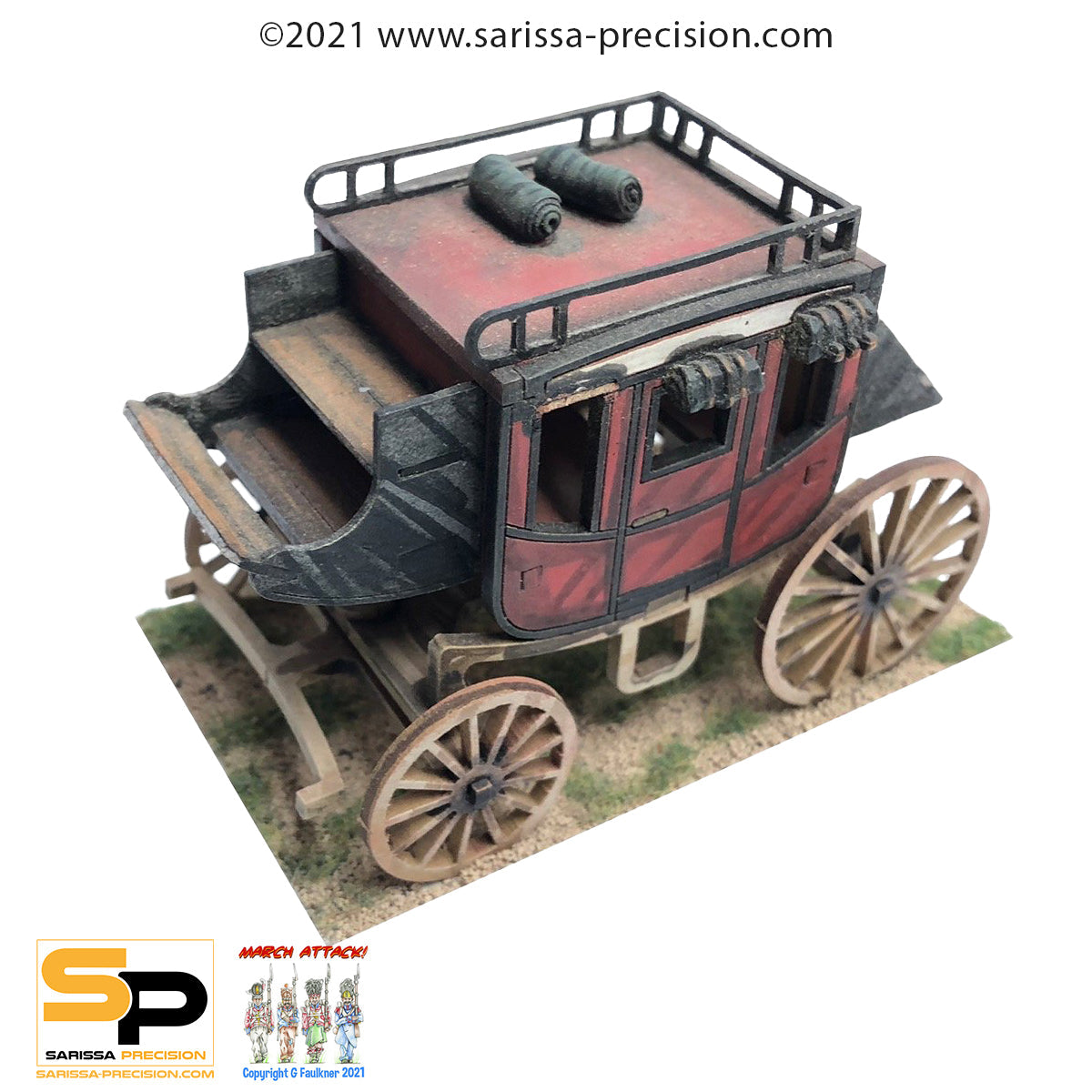 Stagecoach (28mm) - Wild West MDF Scenery