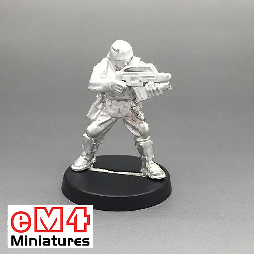 Trooper Aiming with a Military Assault Rifle