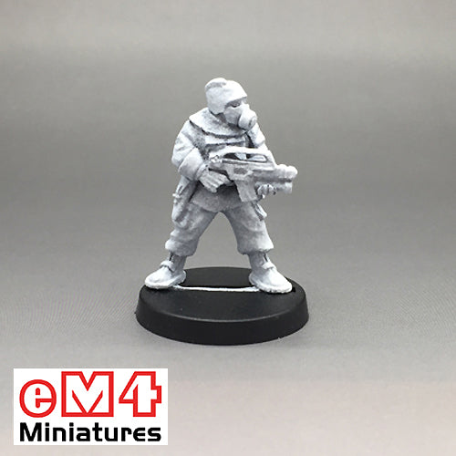 Trooper in NBC Suit B armed with a Military Assault Rifle