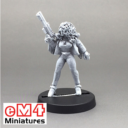 Female Biker Auto Shotgun