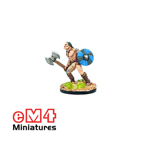 Infantry Double Bladed Axe & Shield 0095