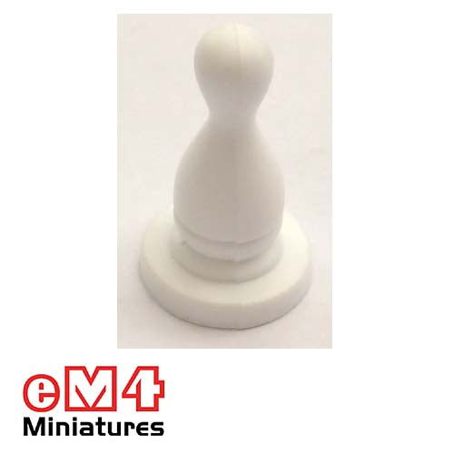 14 x 25mm Halma Pawns x 20-White