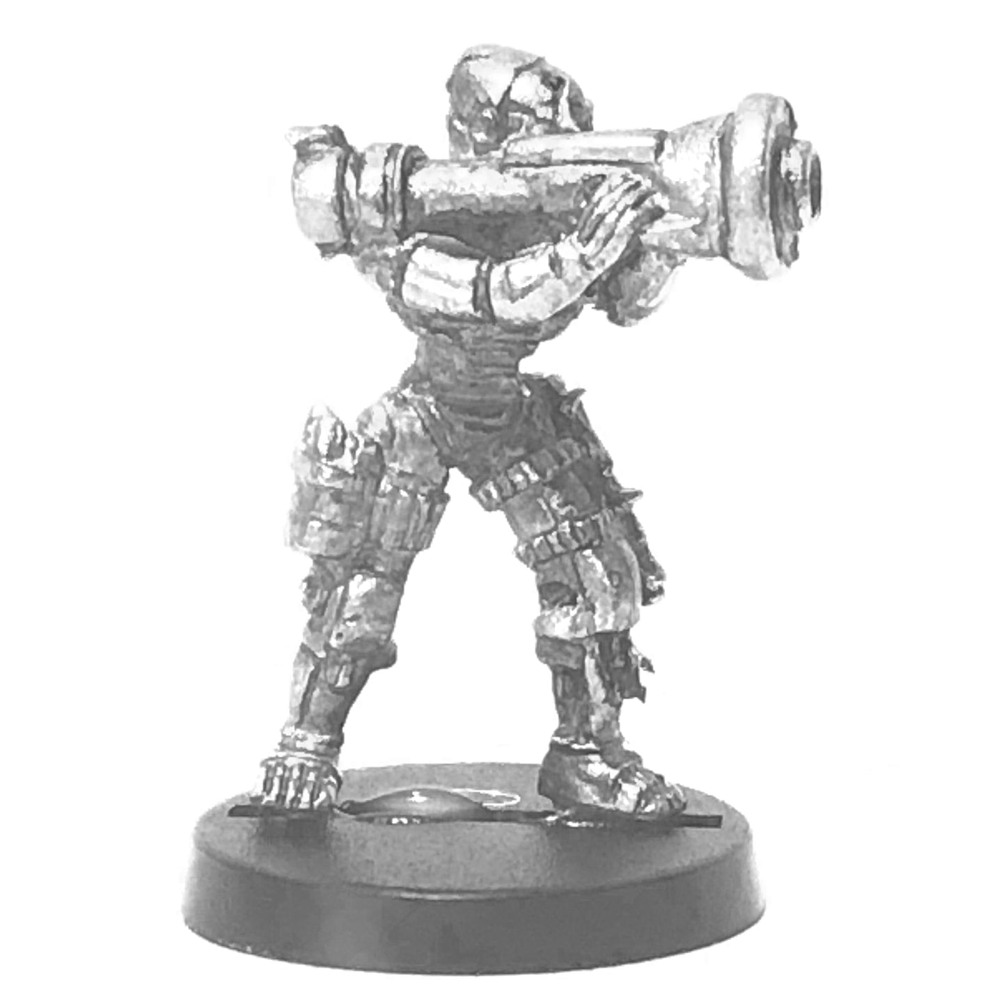 Skeletal Robot Firing Missile Launcher