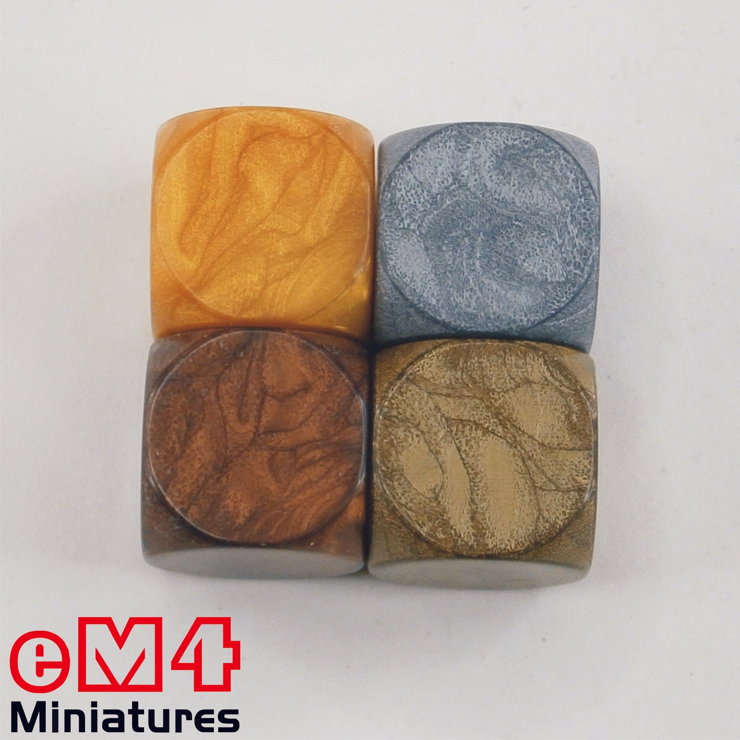 18mm Pearl Blank Dice - D6 x 10