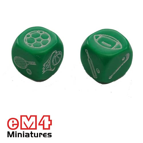 Sports dice 18mm - green