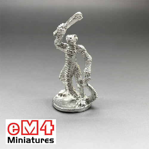 Serpentman With Wooden Club