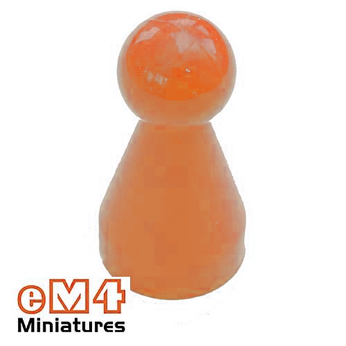 20 x 40mm Halma Pawns x 5-Orange