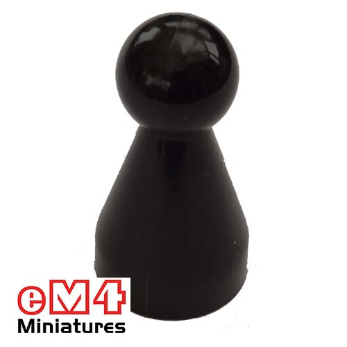 20 x 40mm Halma Pawns x 5-Black