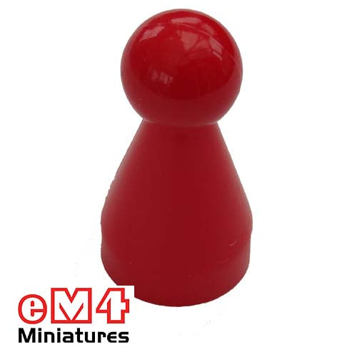 20 x 40mm Halma Pawns x 5-Red