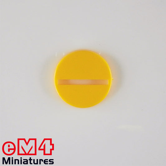 25mm round base yellow x 20