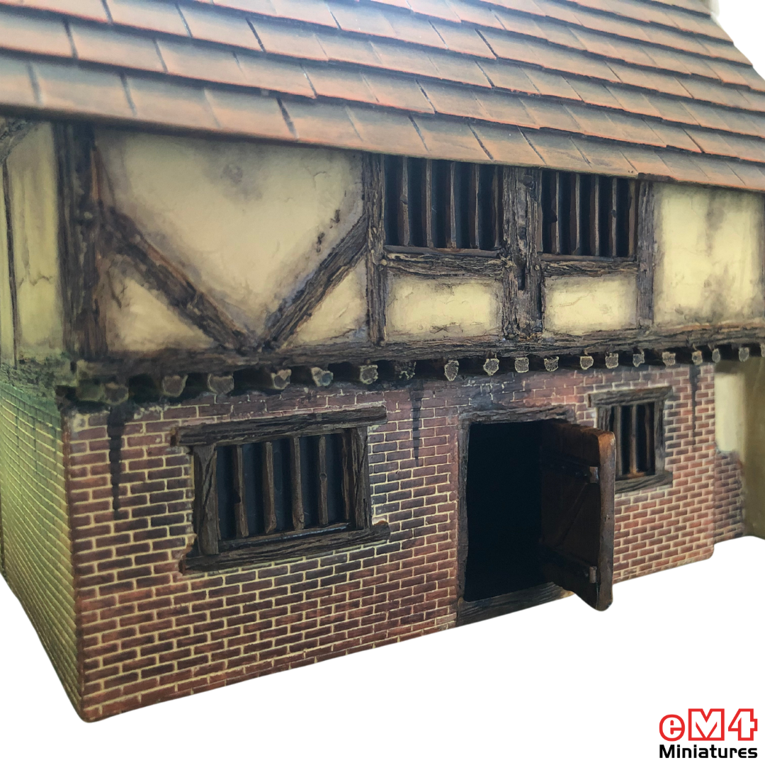 Walled farm - fully painted 5 piece resin scenery set