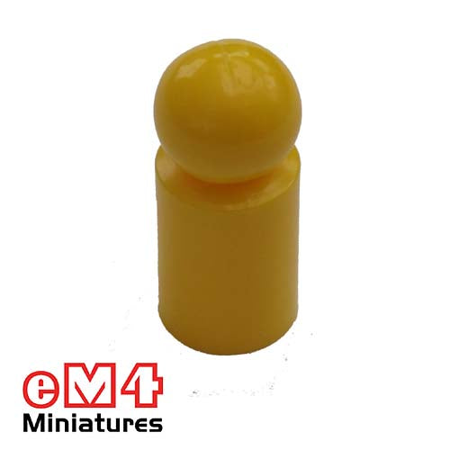 13 x 30mm Halma Pawns x 15-Yellow