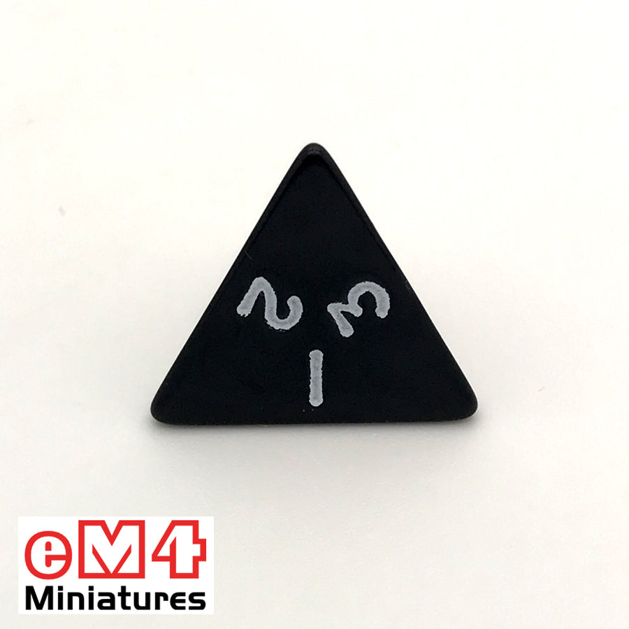 Opaque Black D4 Poly Dice