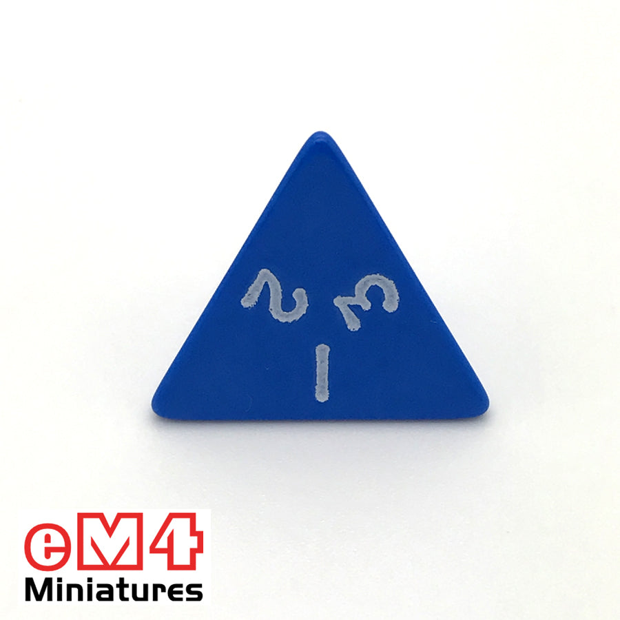 Opaque Blue D4 Poly Dice