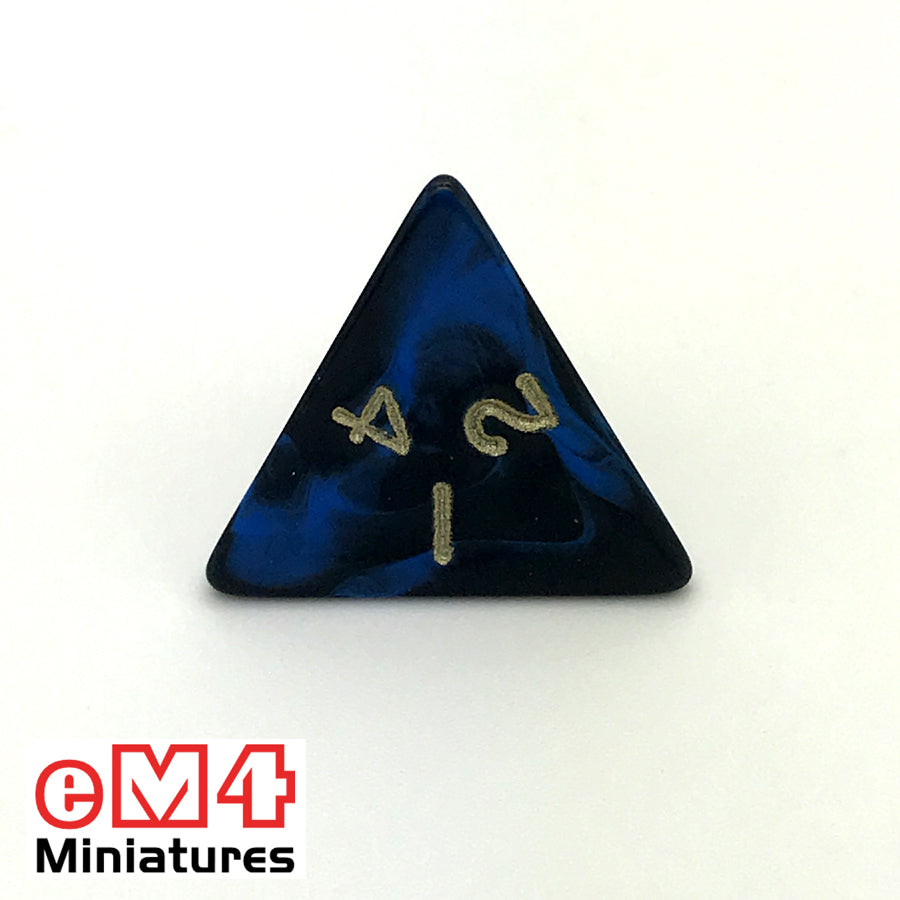 Oblivion Blue D4 Poly Dice Set