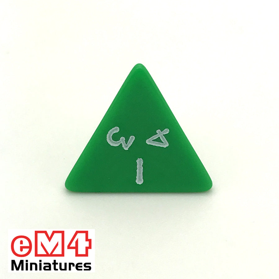 Opaque Green D4 Poly Dice