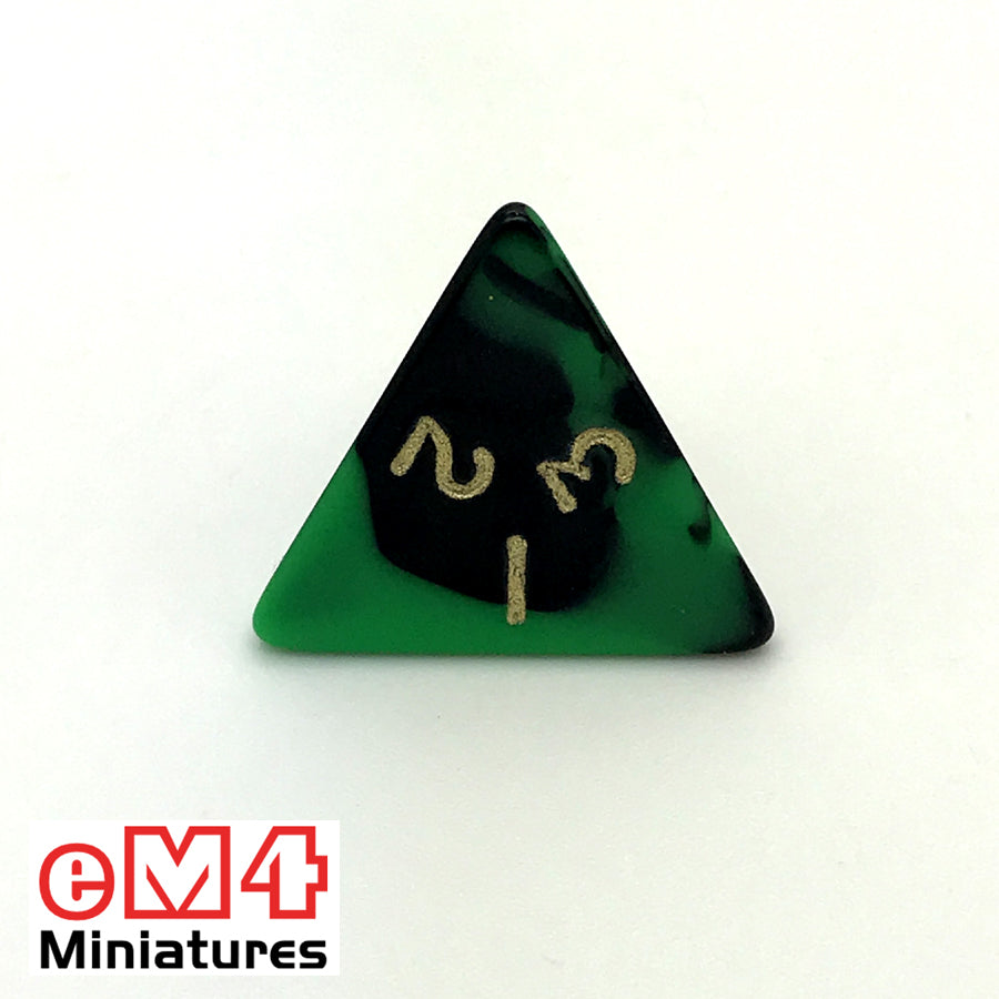 Oblivion Green D4 Poly Dice
