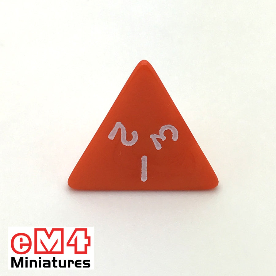Opaque Orange D4 Poly Dice