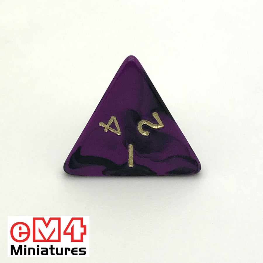 Oblivion Purple D4 Poly Dice