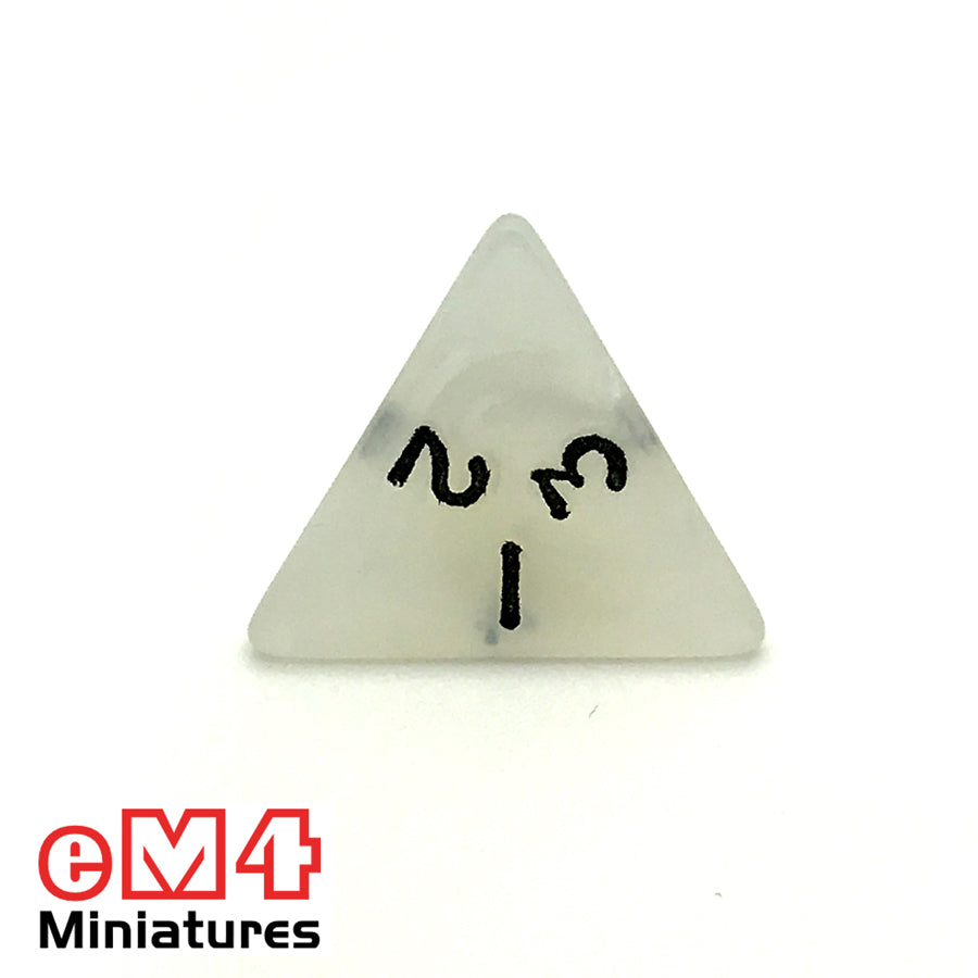 Pearl White D4 Poly Dice