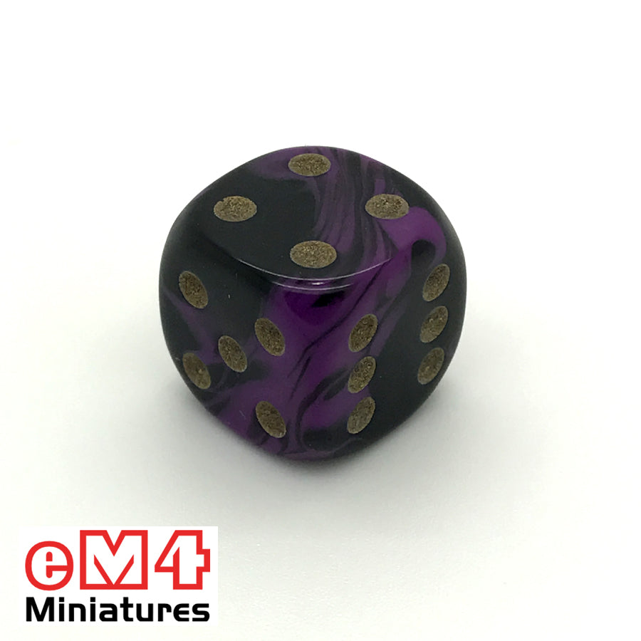 15mm D6 Oblivion Spot Dice - Purple x 10