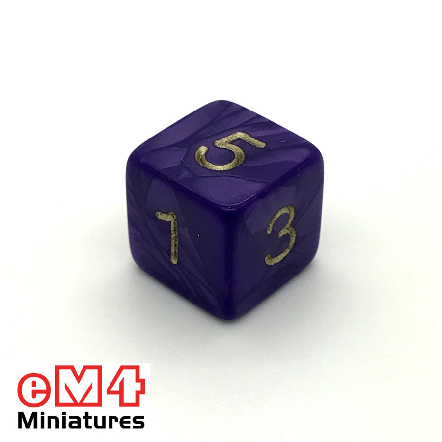 Pearl Purple D6 Poly Dice