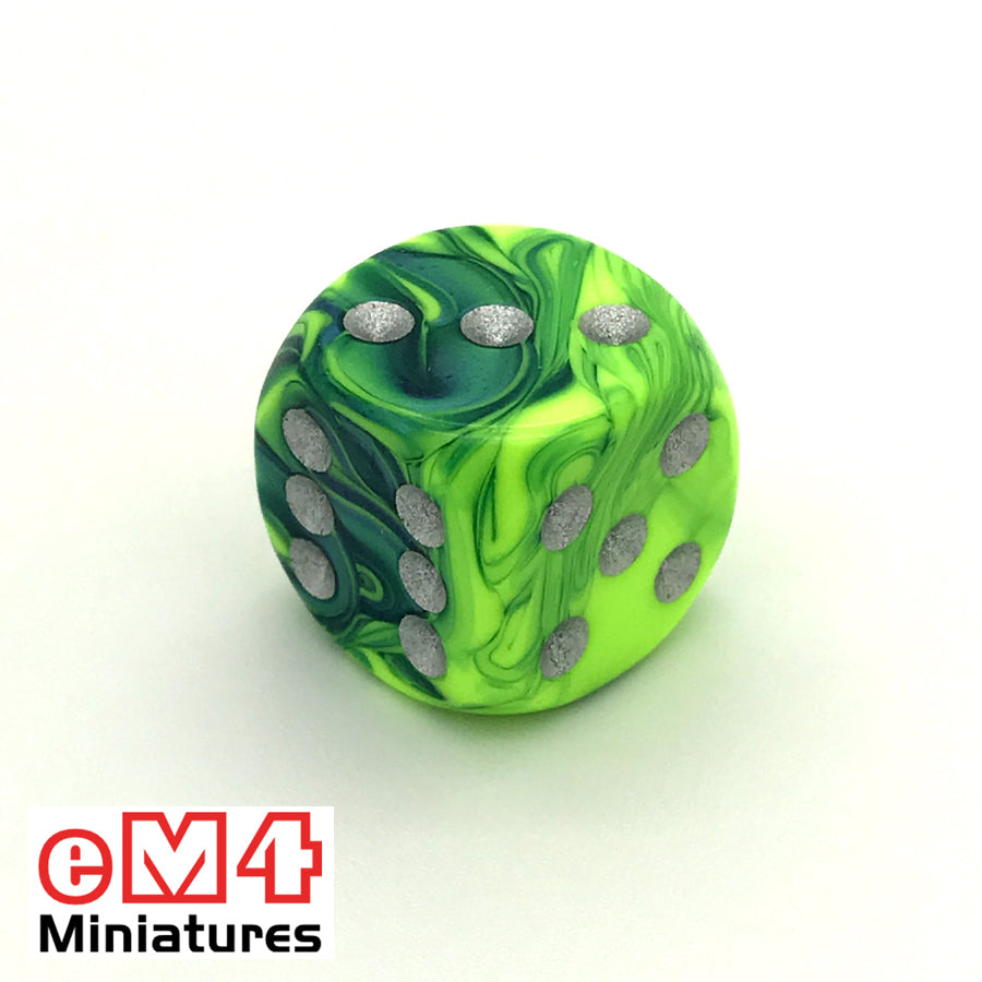 15mm D6 Toxic Slime Spot Dice x 10