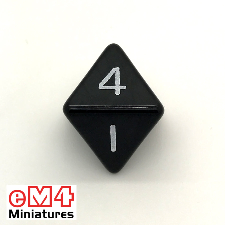 Opaque Black D8 Poly Dice