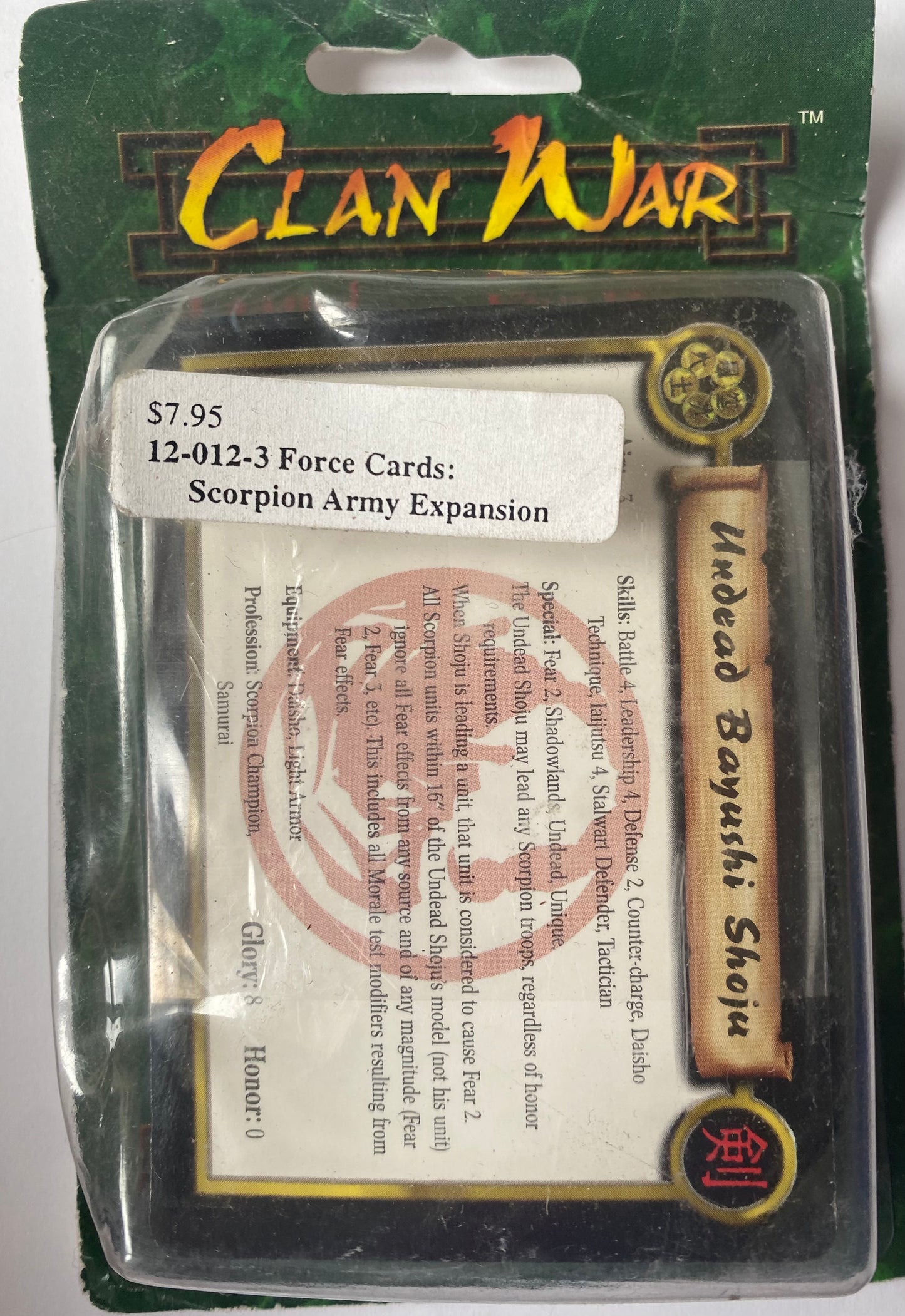 12-012-3 Force Cards: Scorpion Army Expansion