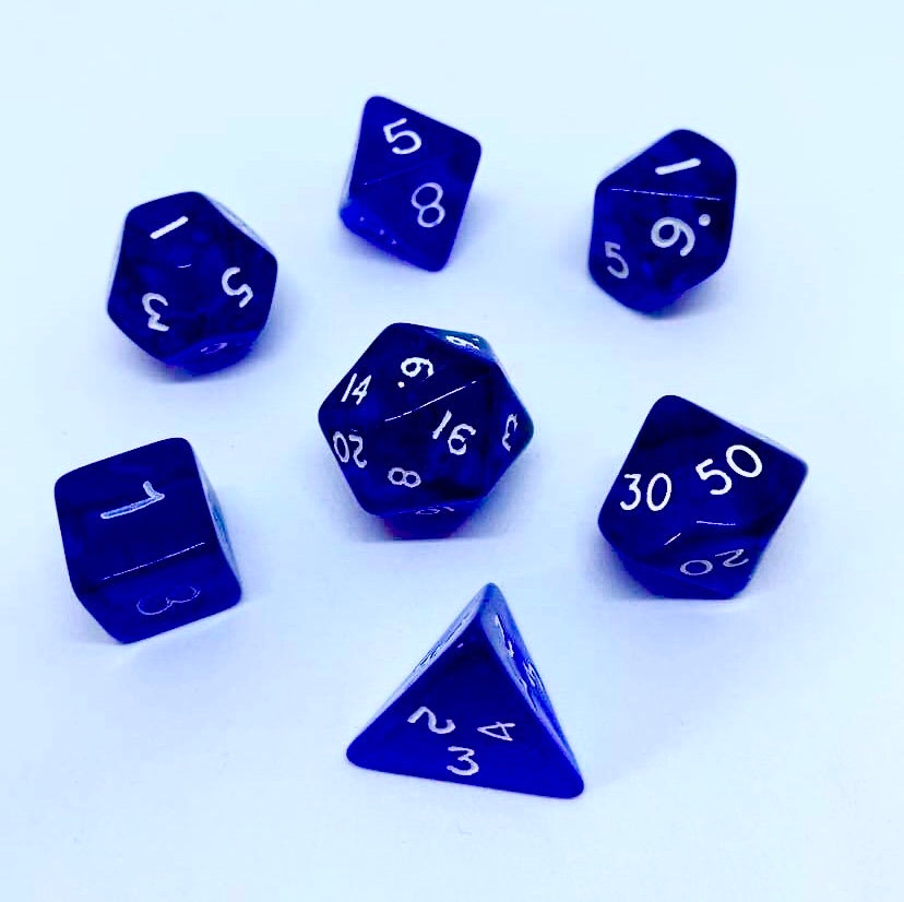 Gem Blue 7 Poly Dice Set