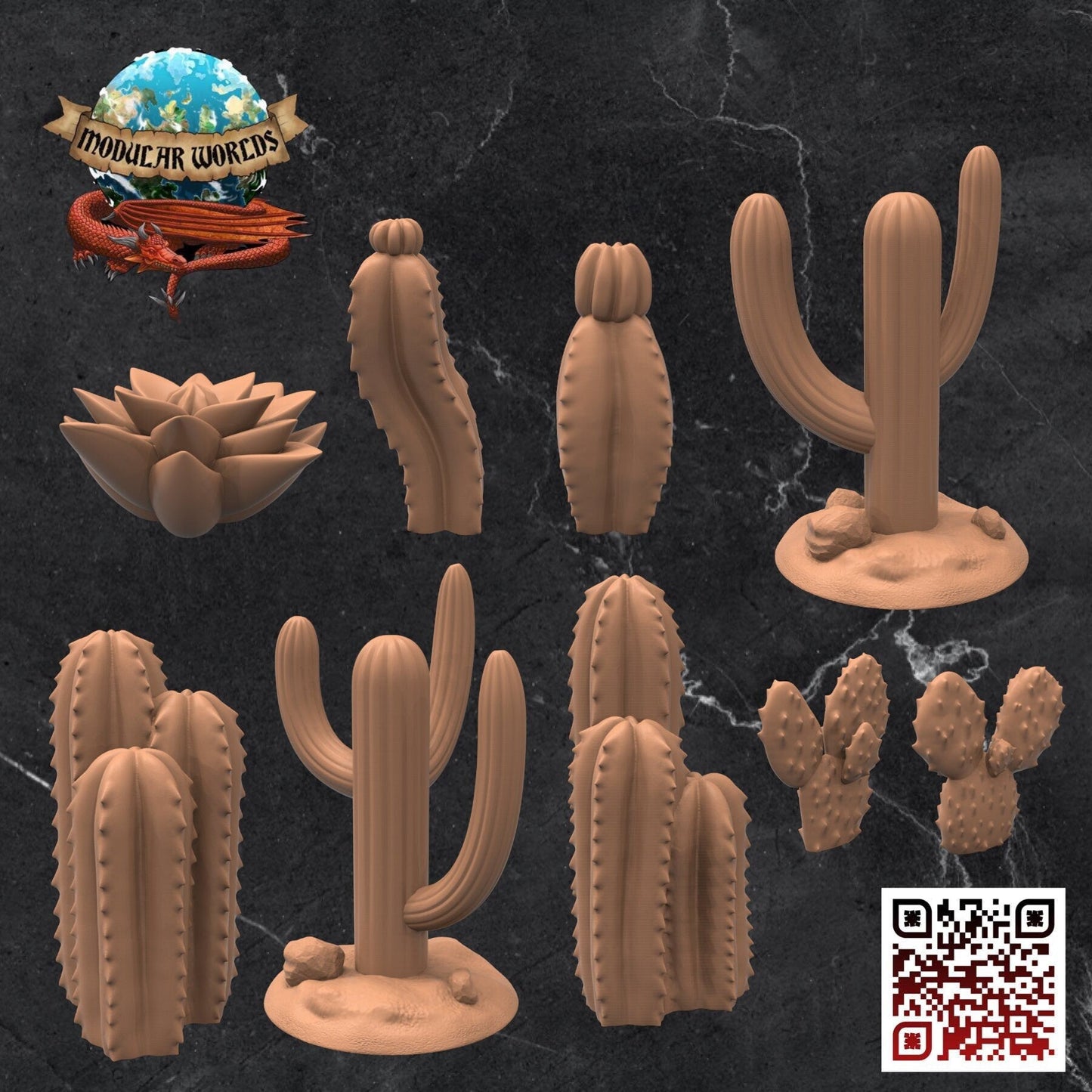 Small Cacti Set (x9)