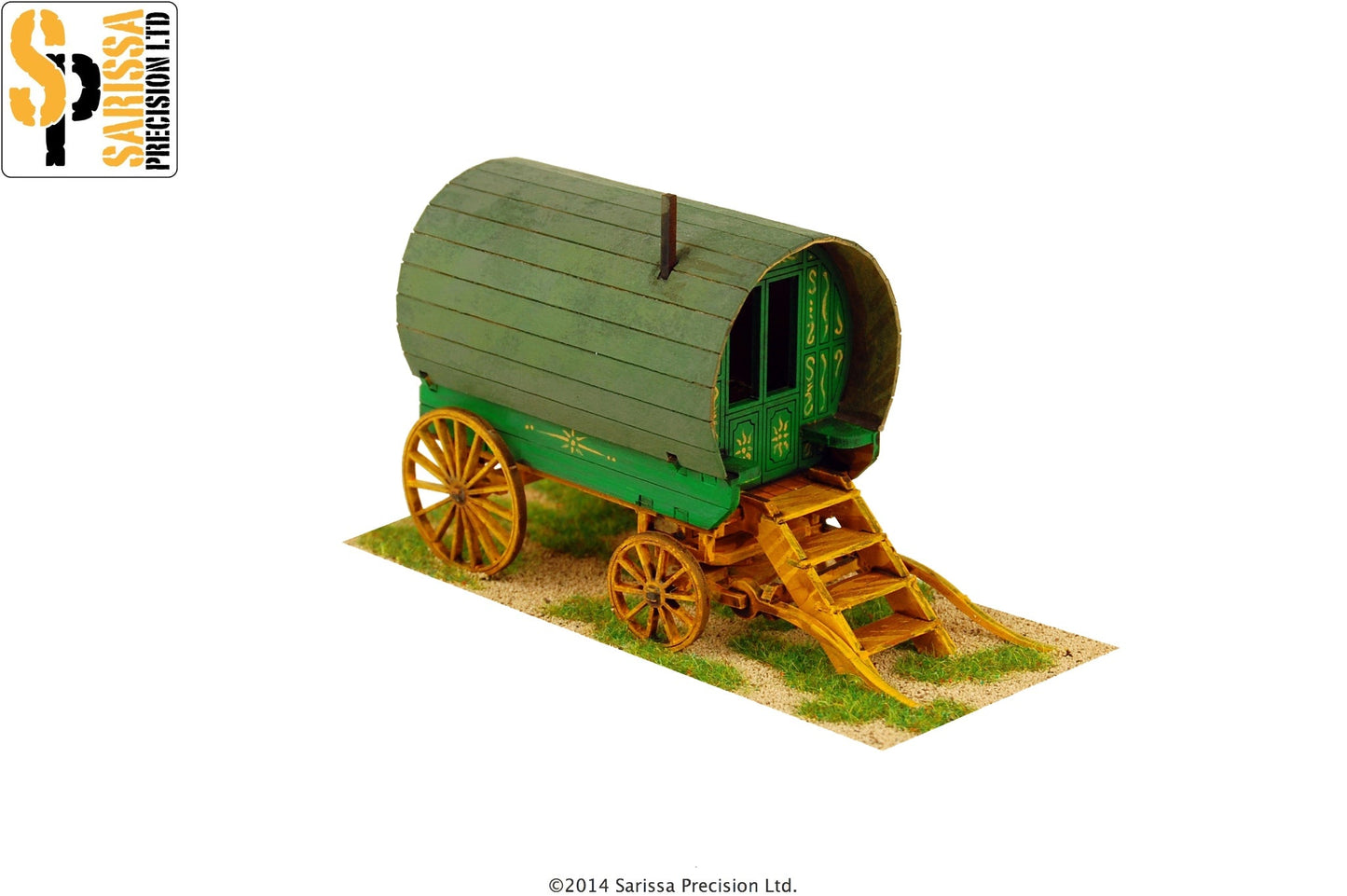 Bow Top Gypsy Caravan - Pulp MDF Scenery