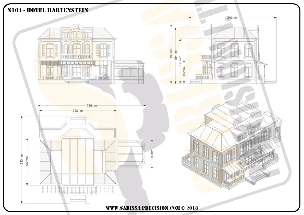 Hotel Hartenstein - Arnhem - World War Europe MDF Scenery