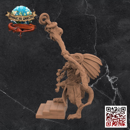 Lizardfolk Shaman: Tabletop Gaming Miniature (Resin 3D Print)