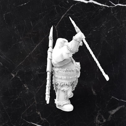 Walrusfolk Chieftain: Tabletop Gaming Miniature (Resin 3D Print)