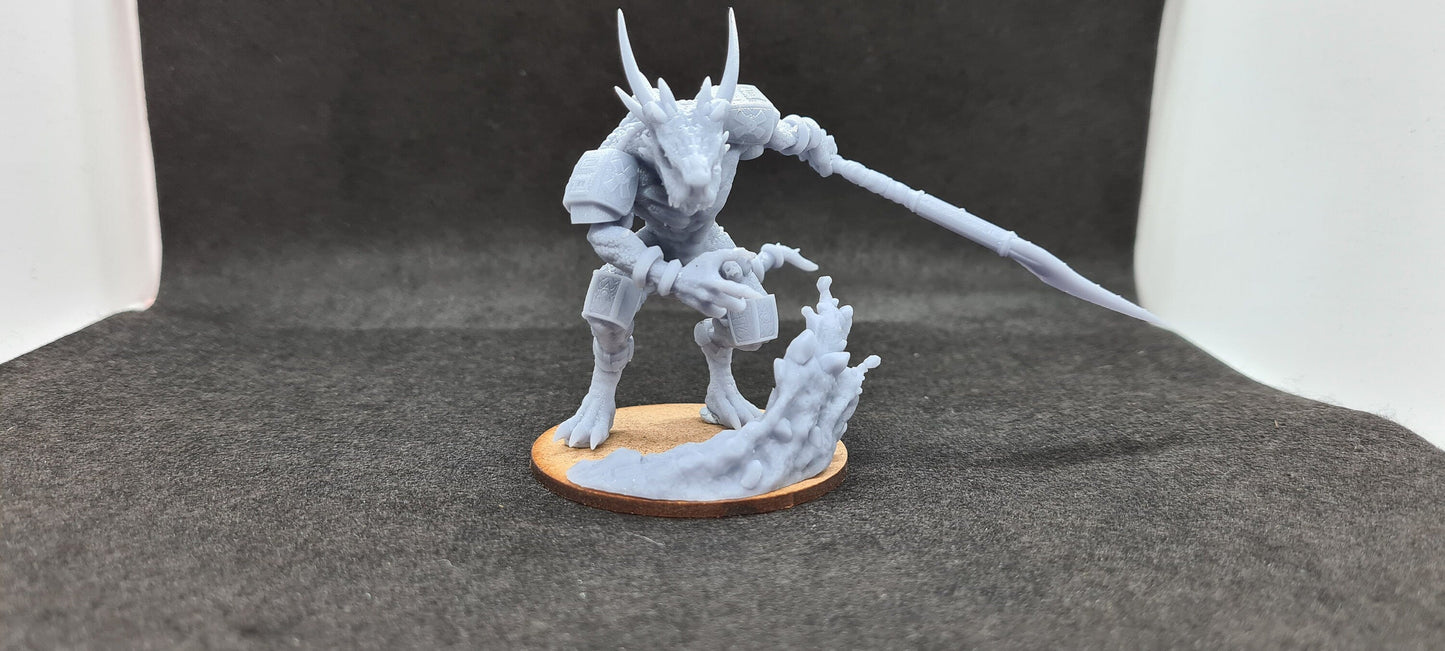 Lizardfolk Bodyguard Miniature for D&D, Pathfinder