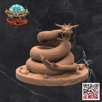 Branch Viper & Scenic Base: Tabletop Gaming Miniature (Resin 3D Print)