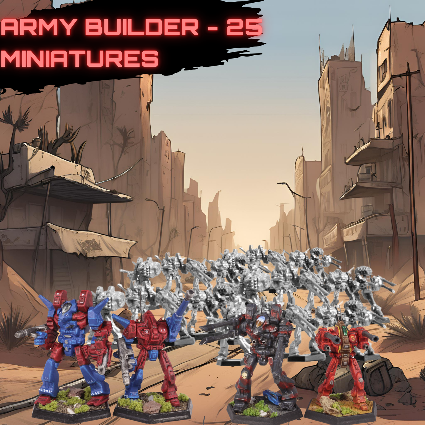 25 Plastic Mech Miniatures - Army Builder