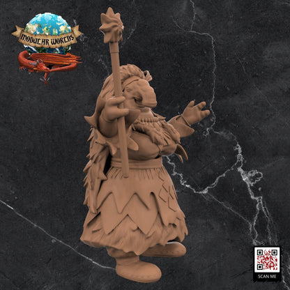 Elephant Seal Shaman: Tabletop Gaming Miniature (Resin 3D Print)
