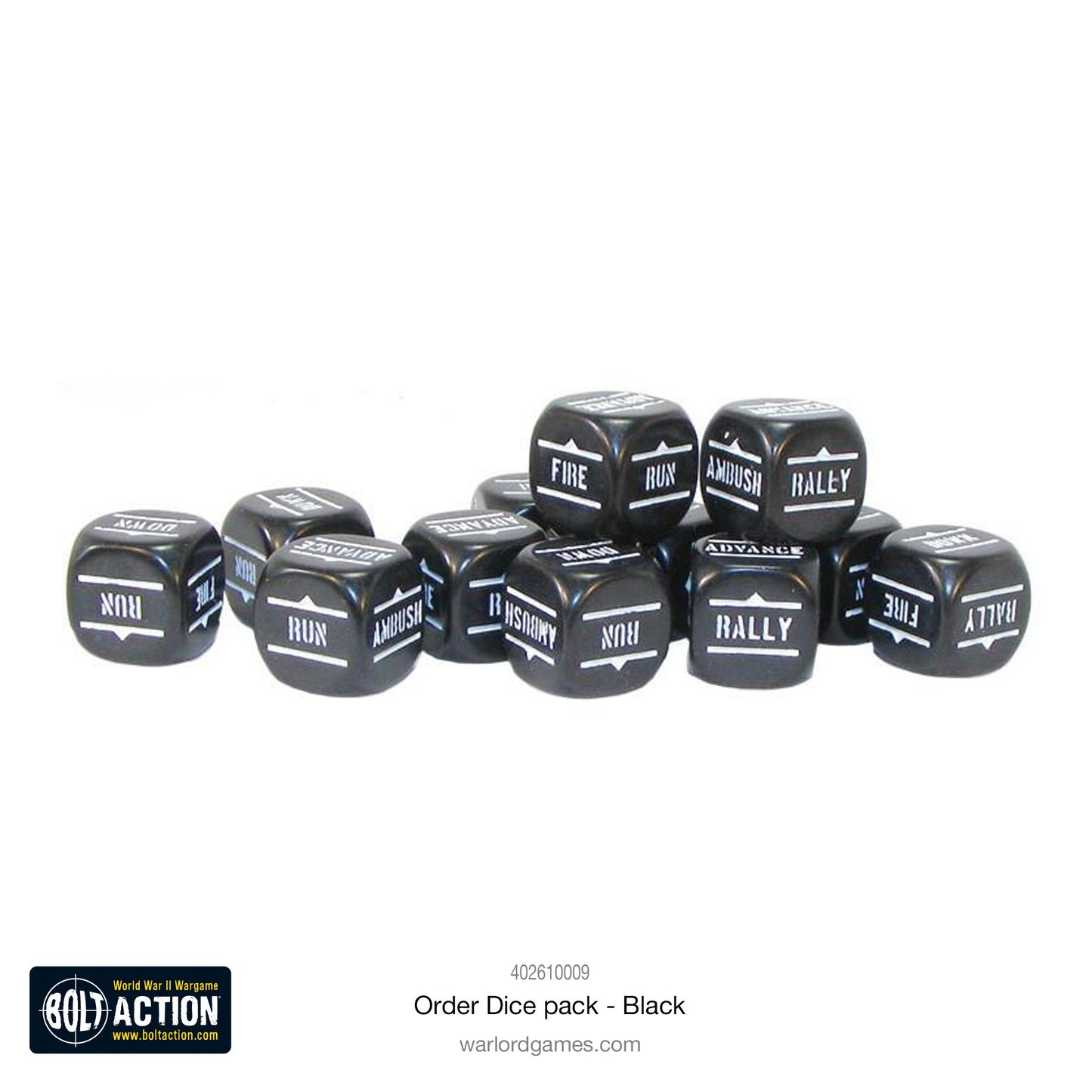 Bolt Action: Orders Dice pack - Black