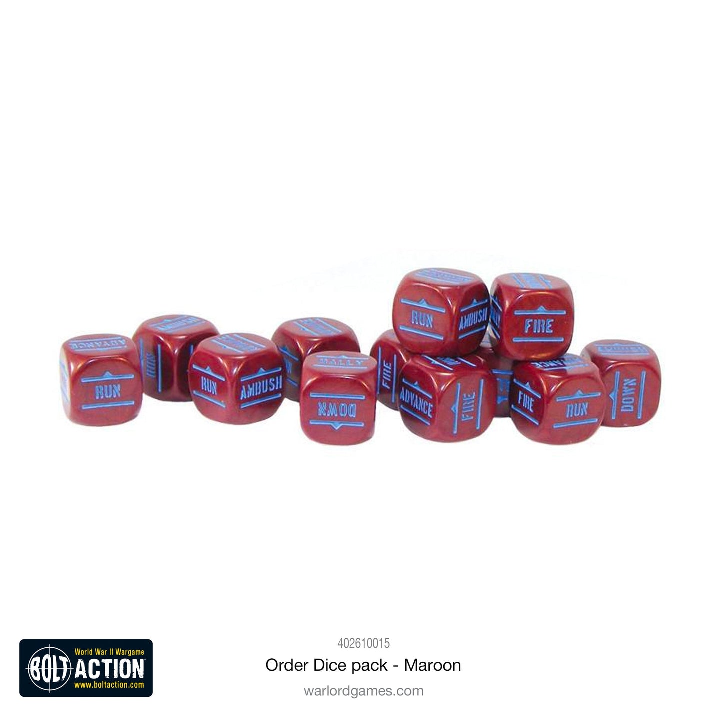 Bolt Action: Orders Dice pack - Maroon