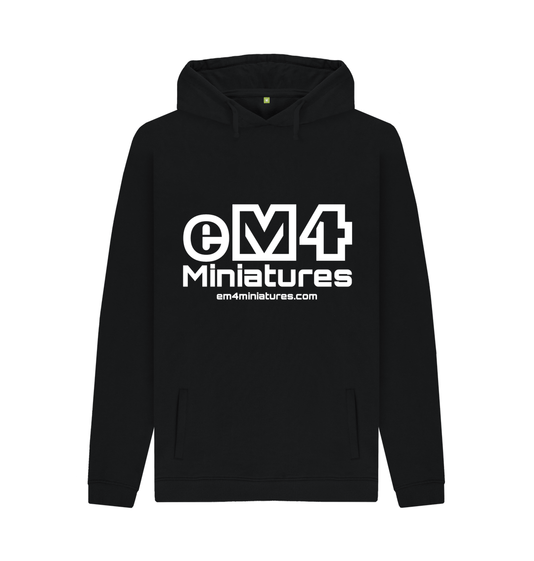 Black Printed Hoody Front