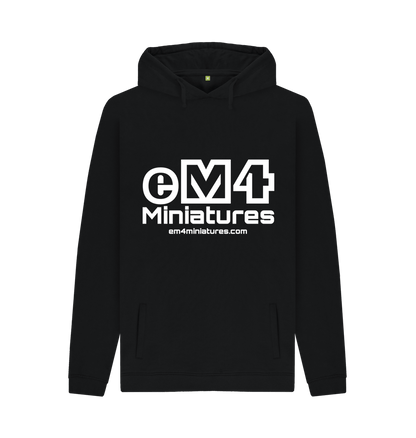 Black Printed Hoody Front