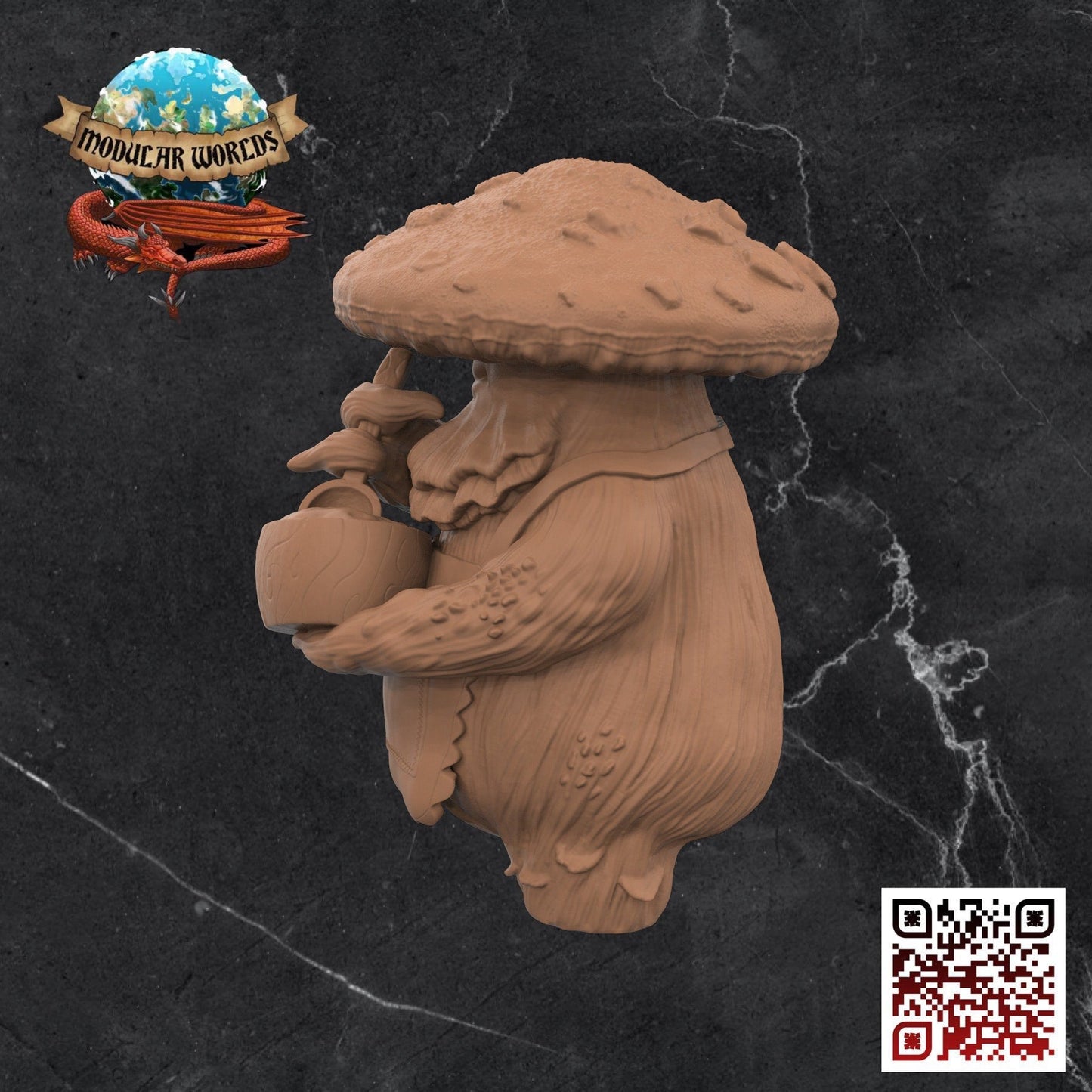 Myconid Cook: Tabletop Gaming Miniature (Resin 3D Print)