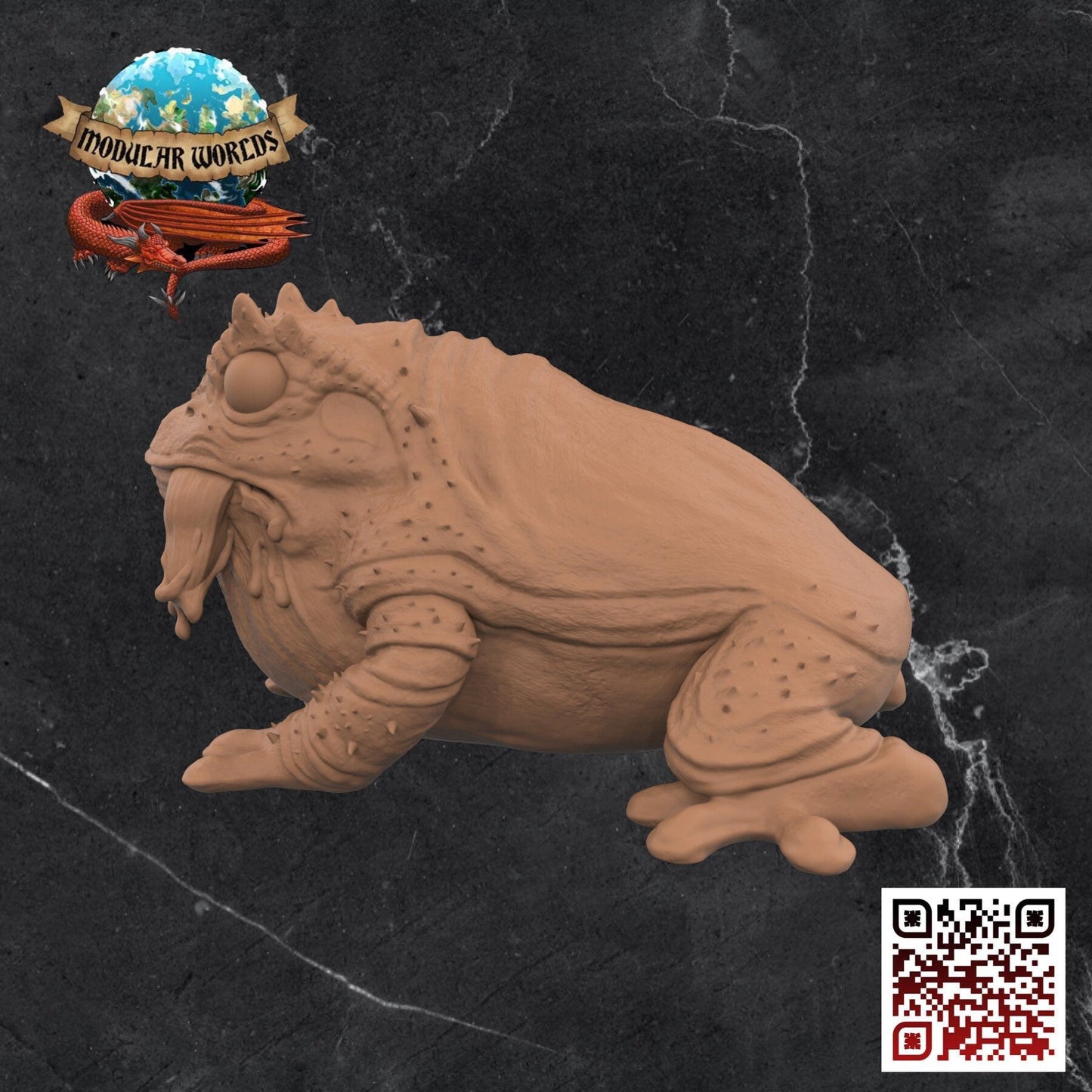 Hogeth Swamp Toad: Tabletop Gaming Miniature (Resin 3D Print)