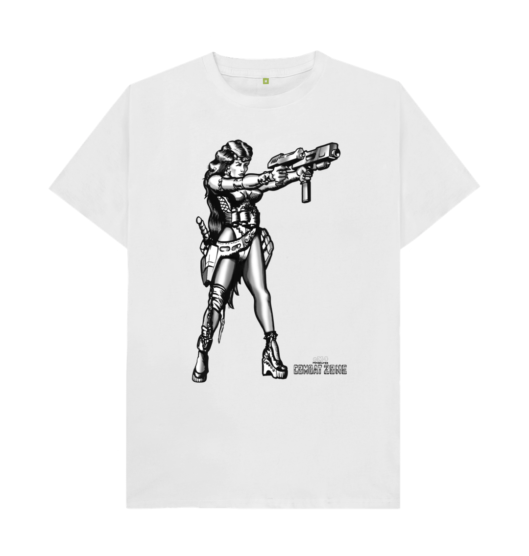 White Faye Duel Wielding - Combat Zone T Shirt