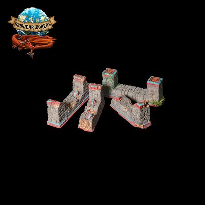 Aztec Ruined Walls (Set of 4)